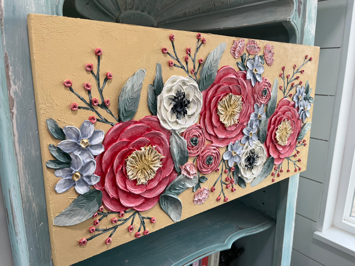 On a Wing and a Prayer 12 x 24 The Flower Letters