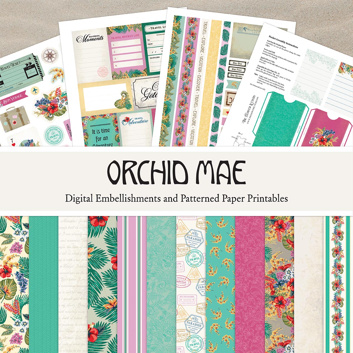 Orchid Mae Digital Printables – The Flower Letters