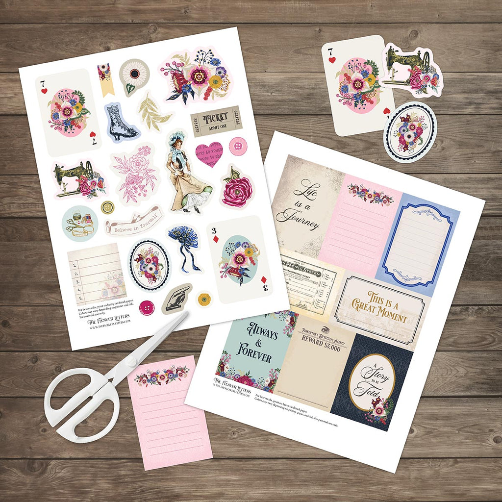 the flower letters lily clara Lily Clara Digital Printables