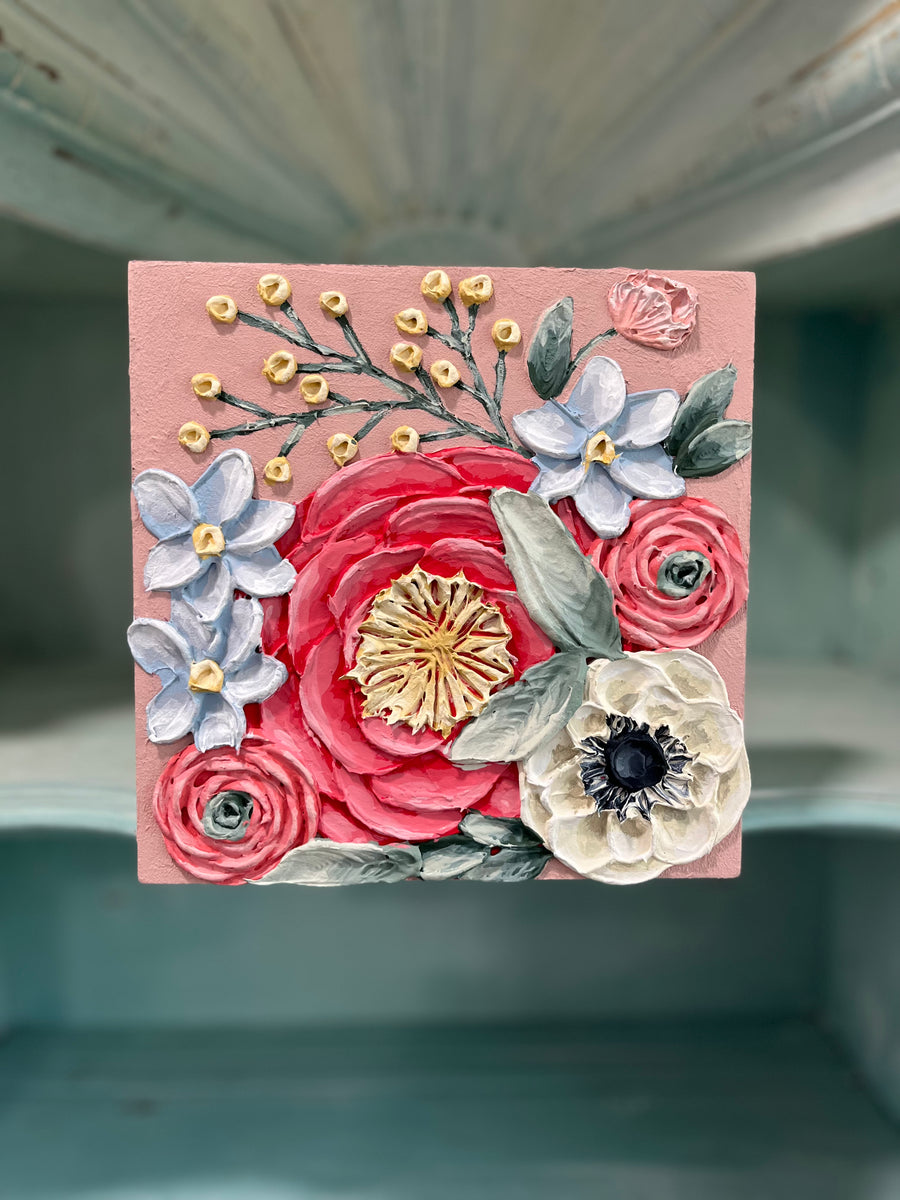 Paper Doll A 8 x 8 3D Floral The Flower Letters