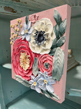 Load image into Gallery viewer, Paper Doll C - 8 x 8 3D Floral
