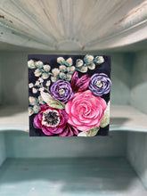 Load image into Gallery viewer, Dewey Midnight A - 8 x 8 3D Floral

