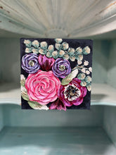 Load image into Gallery viewer, Dewey Midnight B - 8 x 8 3D Floral
