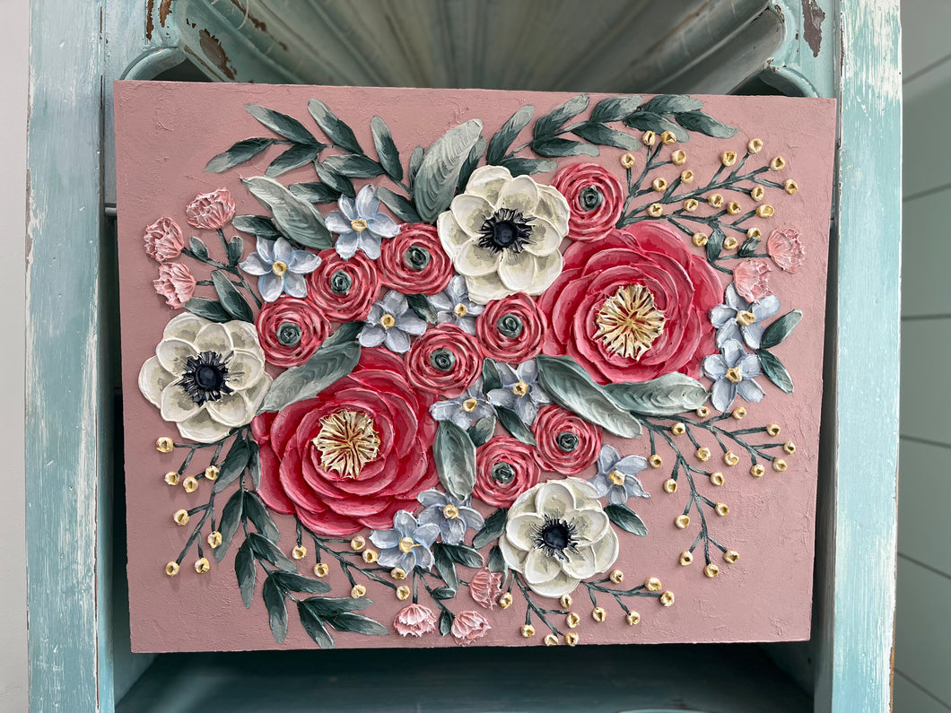As Time Goes By - 16 x 20 3D Floral