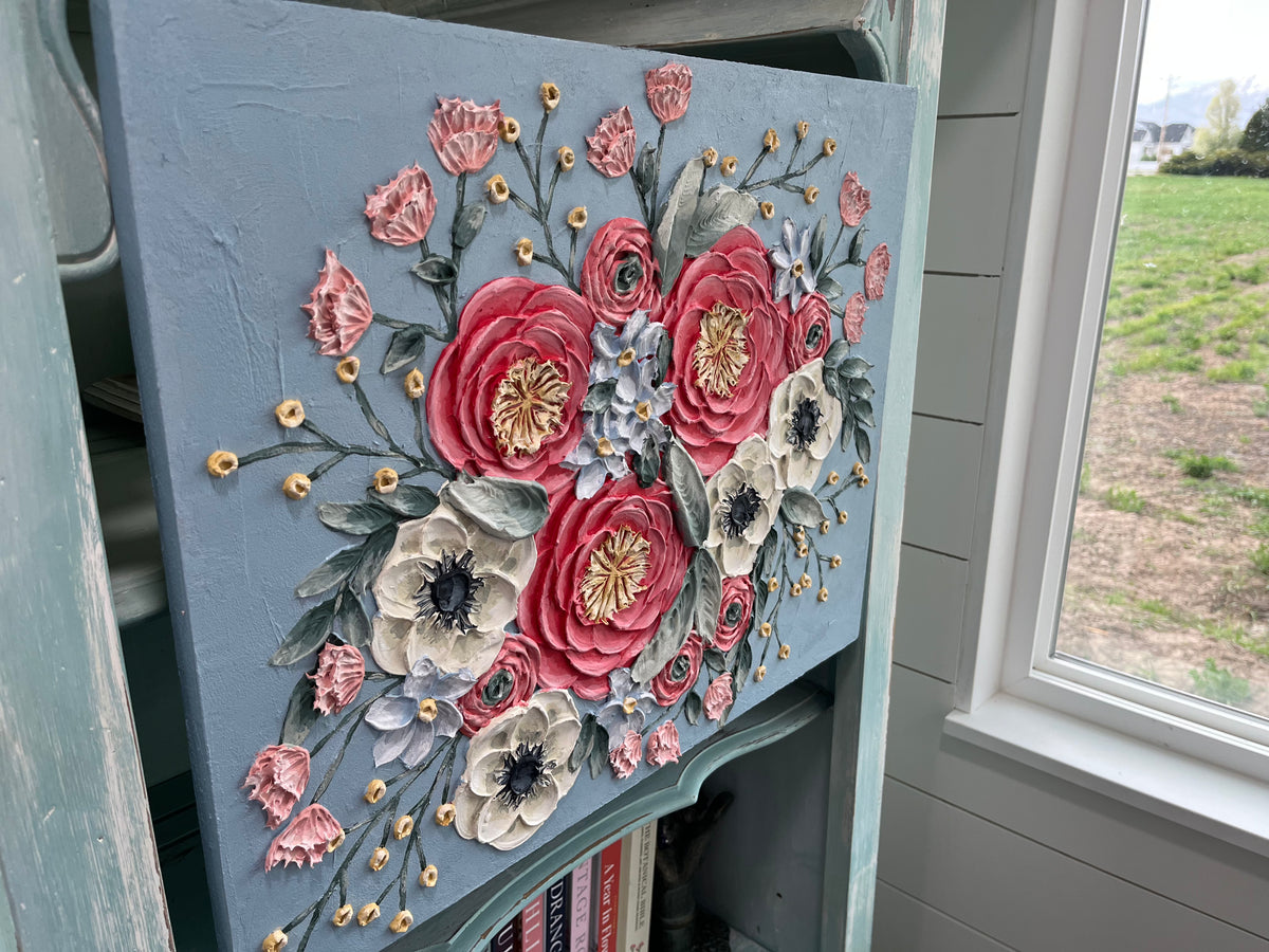 Velvet Moon 16 x 20 3D Floral The Flower Letters